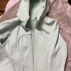 Mint green lululemon scuba jacket